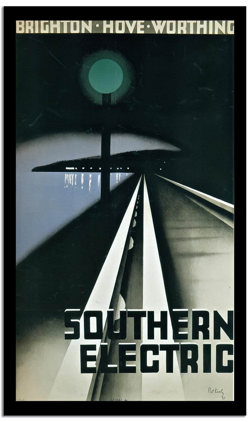 Southern Electric  Vintage Postera Fine Art Print