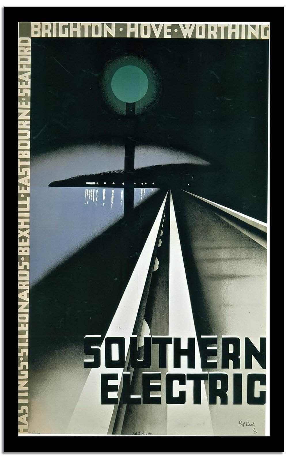 Southern Electric  Vintage Posterb Fine Art Print