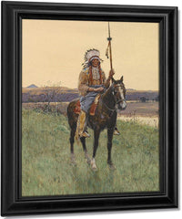 Southern Plains Indian Warrior, 1894 By Henry F. Farny Fine Art Print