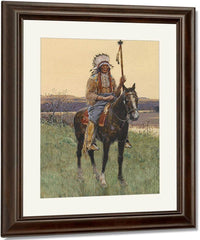 Southern Plains Indian Warrior, 1894 By Henry F. Farny Fine Art Print
