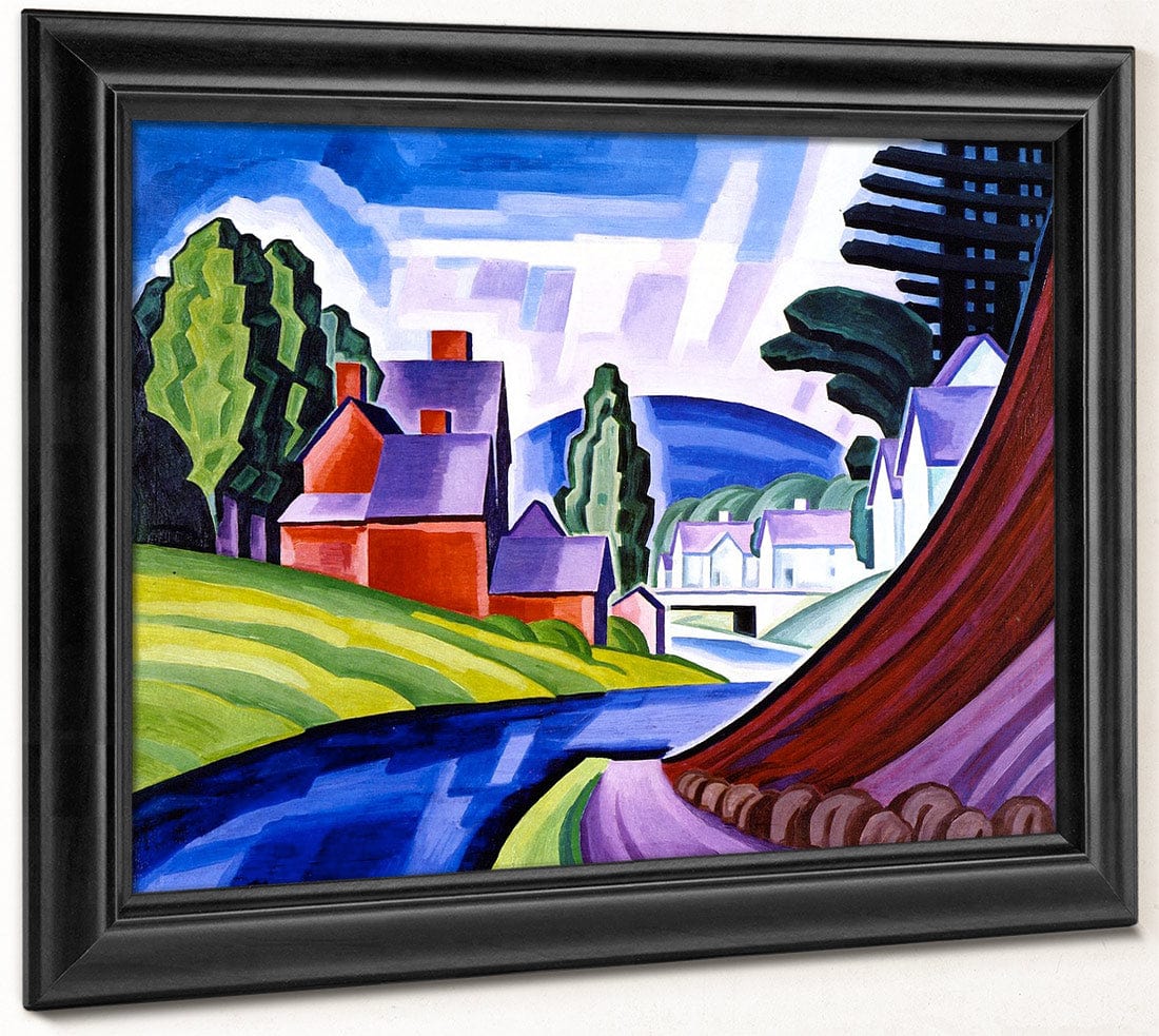 Space Motive   A New Jersey Valley (Wharton) By Oscar Bluemner Fine Art Print