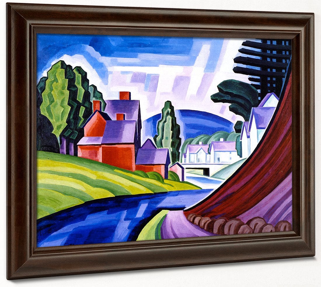 Space Motive   A New Jersey Valley (Wharton) By Oscar Bluemner Fine Art Print