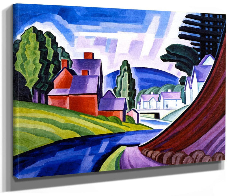 Space Motive   A New Jersey Valley (Wharton) By Oscar Bluemner Fine Art Print