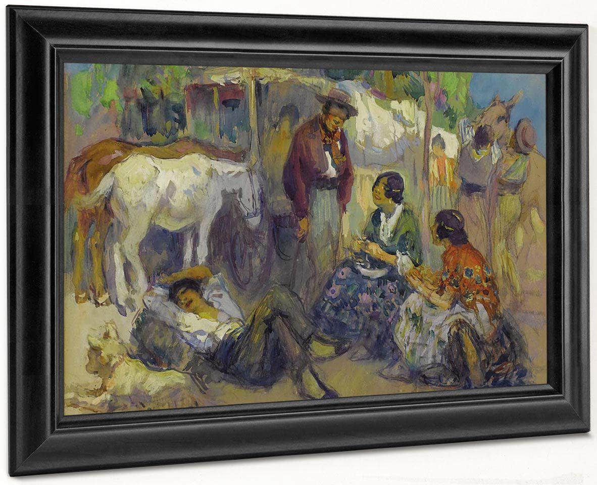 Spanish Market By Francis Luis Mora Fine Art Print