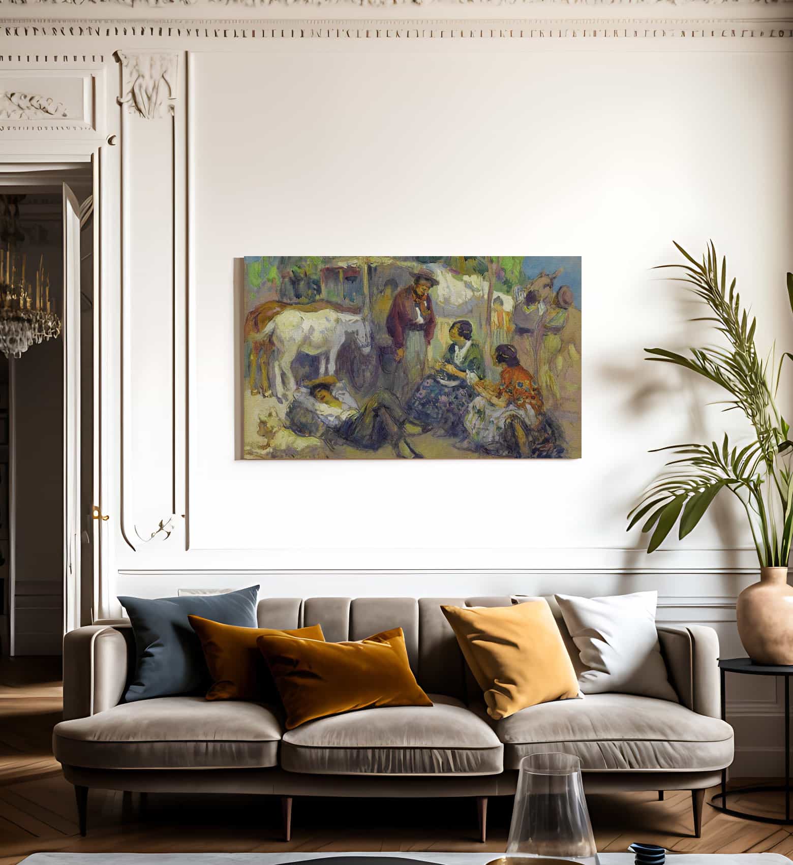Spanish Market By Francis Luis Mora Fine Art Print