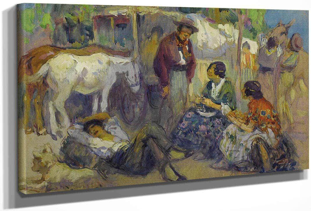 Spanish Market By Francis Luis Mora Fine Art Print