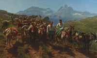 Spanish Muleteers Crossing The Pyrenees By Rosa Bonheur Fine Art Print