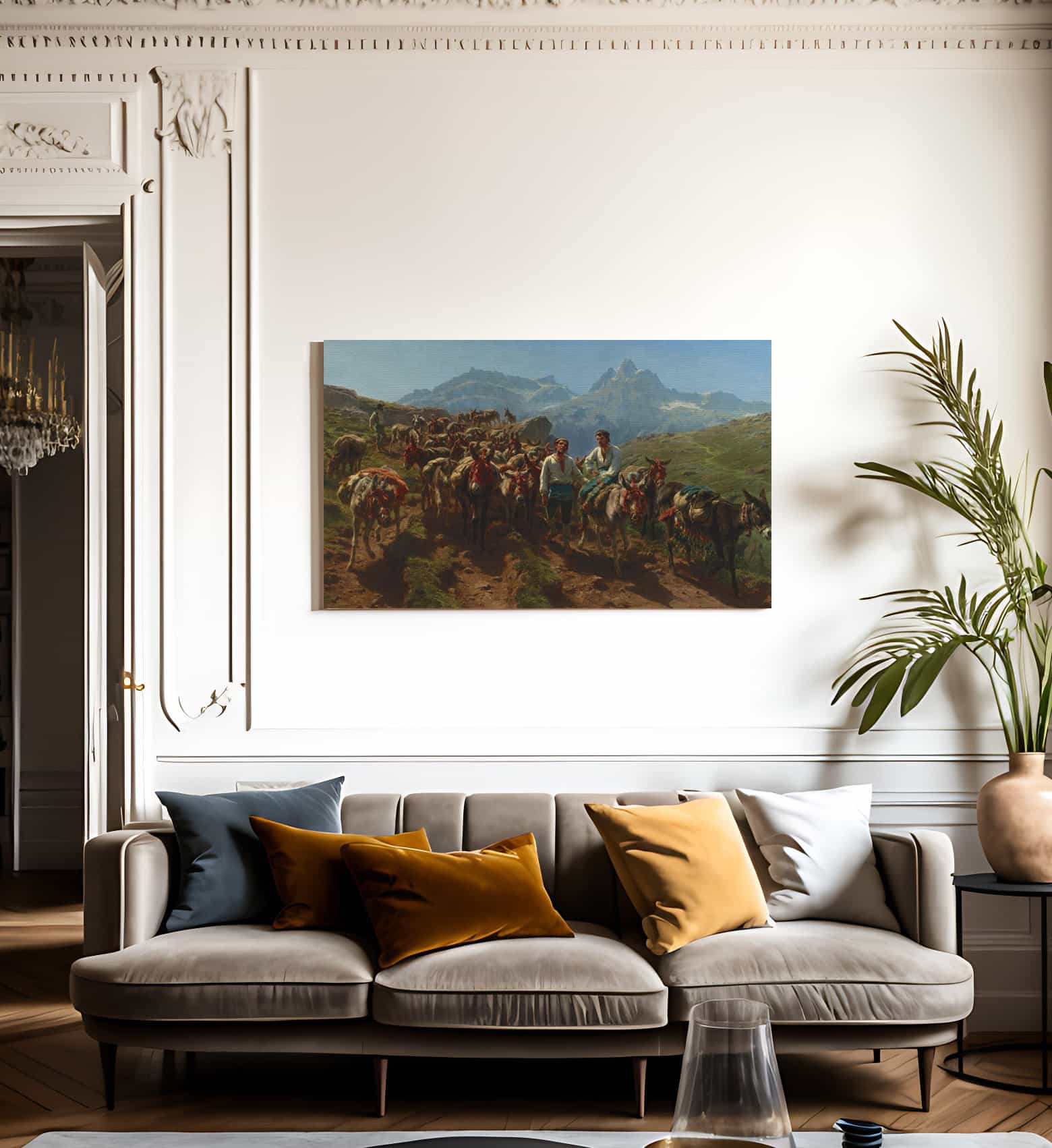 Spanish Muleteers Crossing The Pyrenees By Rosa Bonheur Fine Art Print