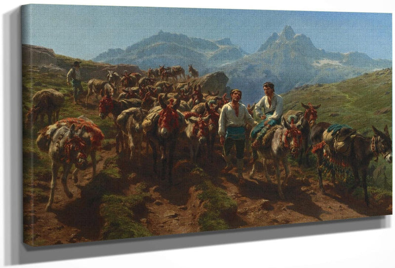 Spanish Muleteers Crossing The Pyrenees By Rosa Bonheur Fine Art Print