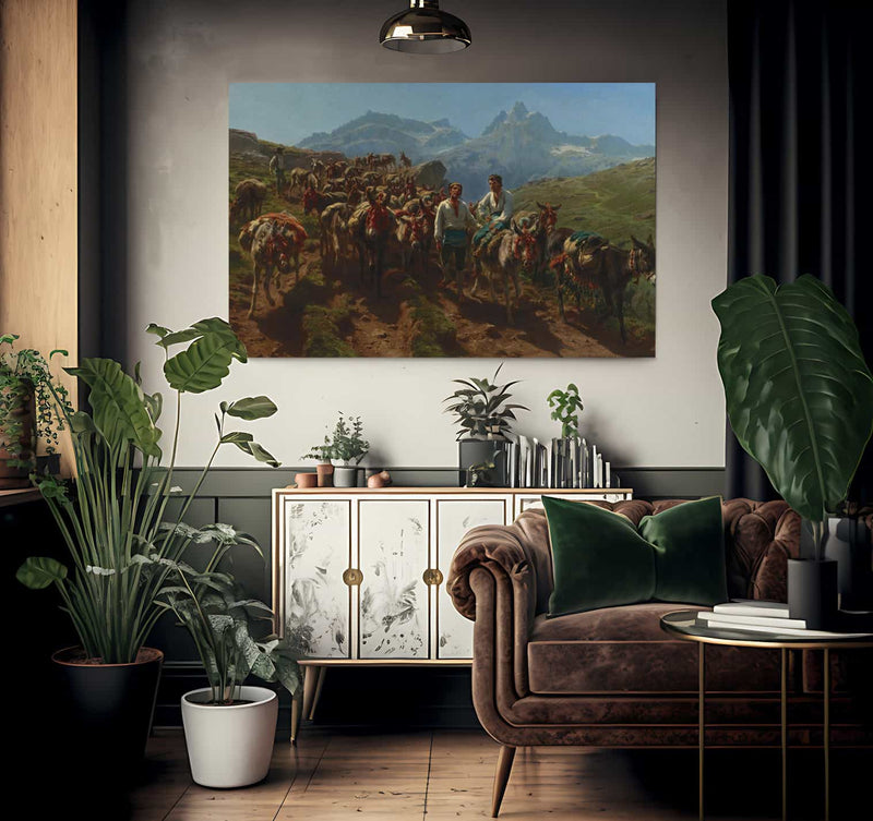 Spanish Muleteers Crossing The Pyrenees By Rosa Bonheur Fine Art Print