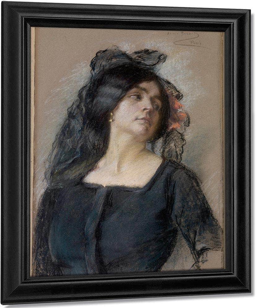 Spanish Woman By Alice Pike Barney Fine Art Print