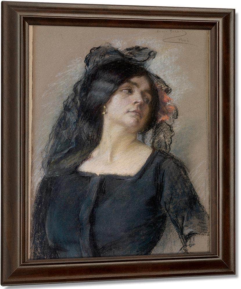 Spanish Woman By Alice Pike Barney Fine Art Print