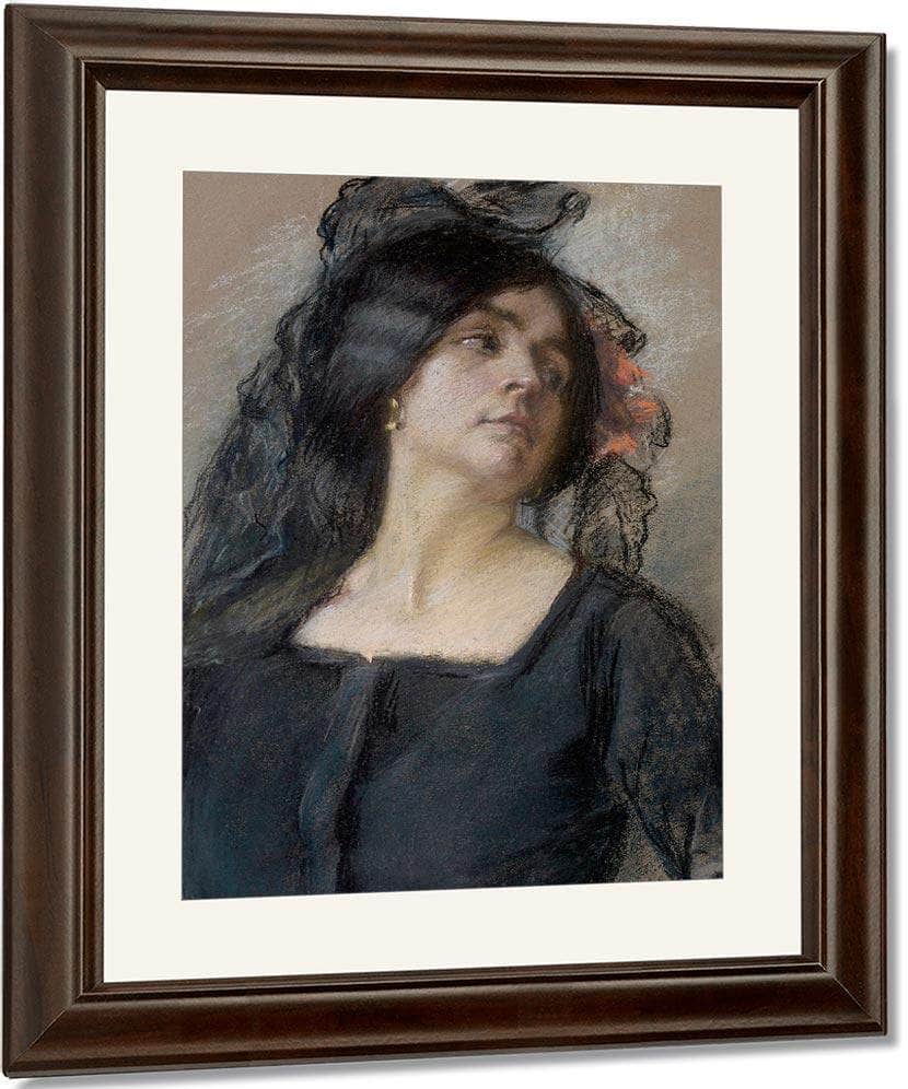 Spanish Woman By Alice Pike Barney Fine Art Print