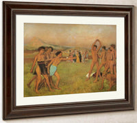 Spartan Girls And Boys Exercising By Edgar Degas Fine Art Print