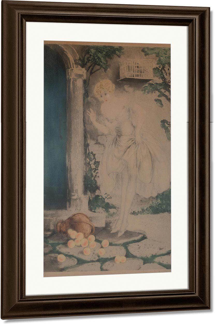 Spilled Apples Circa 1928 By Louis Icart Fine Art Print