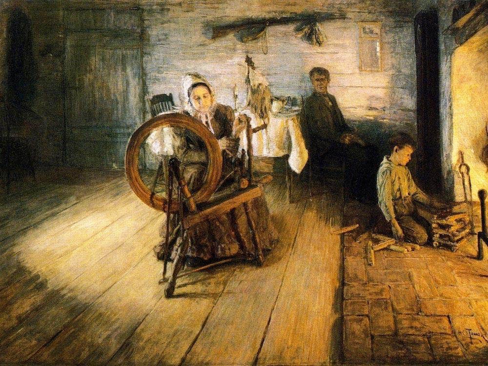 Spinning By Firelight The Boyhood Of George Washington Gray By Henry Ossawa Tanner Fine Art Print