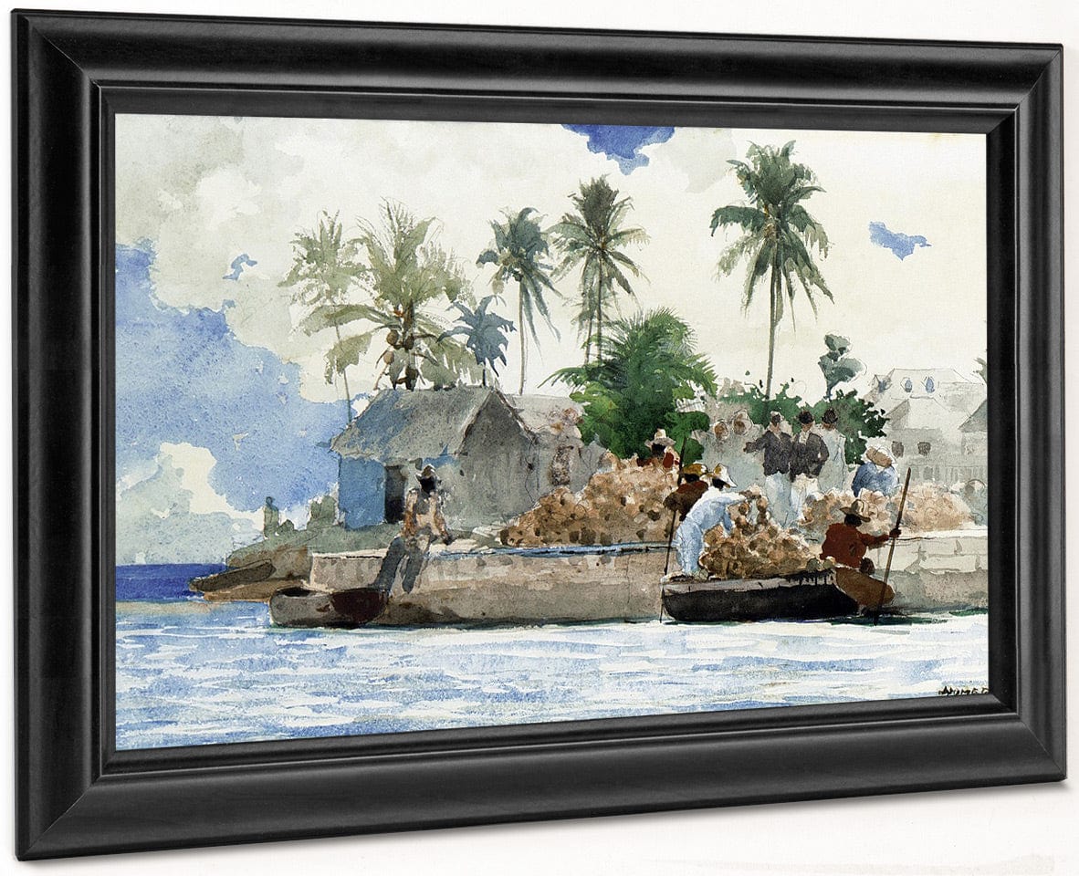 Sponge Fishermen, Bahamas By Winslow Homer Fine Art Print