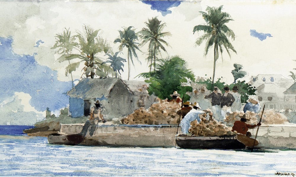Sponge Fishermen, Bahamas By Winslow Homer Fine Art Print