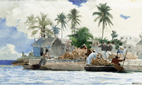 Sponge Fishermen, Bahamas By Winslow Homer Fine Art Print