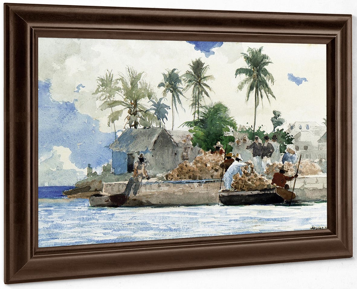 Sponge Fishermen, Bahamas By Winslow Homer Fine Art Print