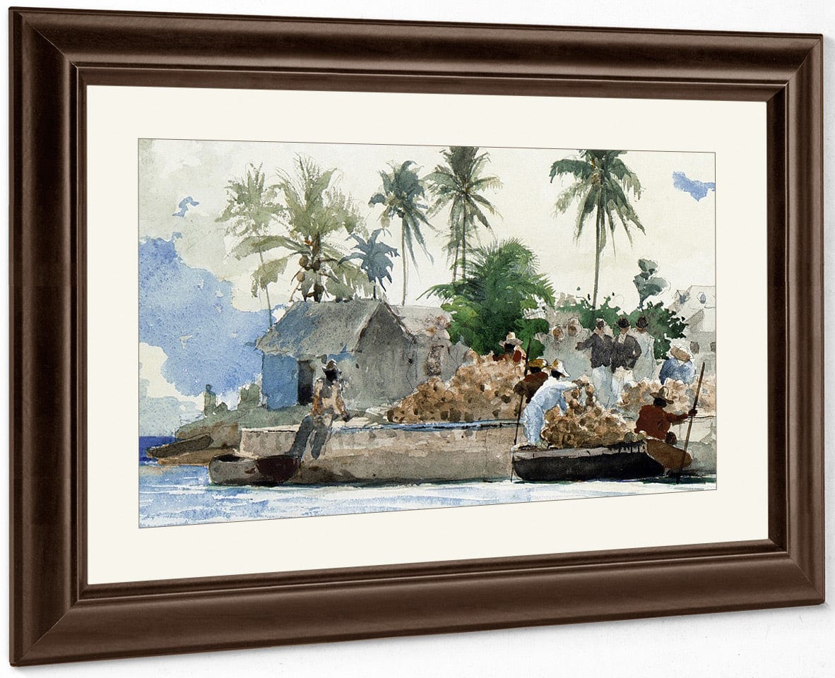 Sponge Fishermen, Bahamas By Winslow Homer Fine Art Print