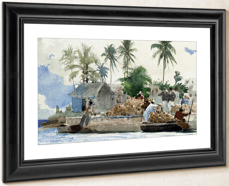 Sponge Fishermen, Bahamas By Winslow Homer Fine Art Print