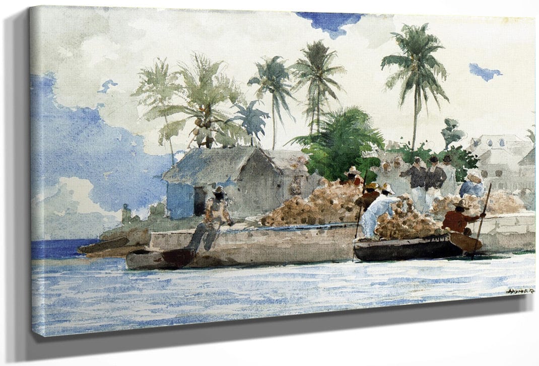 Sponge Fishermen, Bahamas By Winslow Homer Fine Art Print