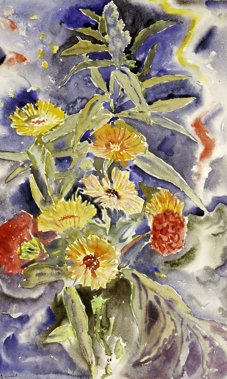 Spray Of Flowers By Charles Demuth Fine Art Print