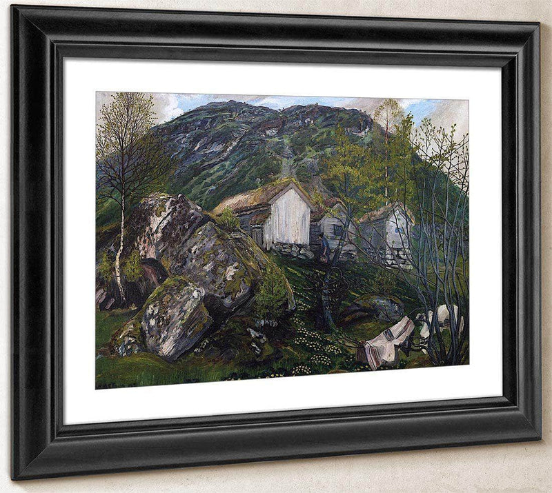 Spring Atmosphere Of An Old Cotter's Farm By Nicolai Astrup Fine Art Print