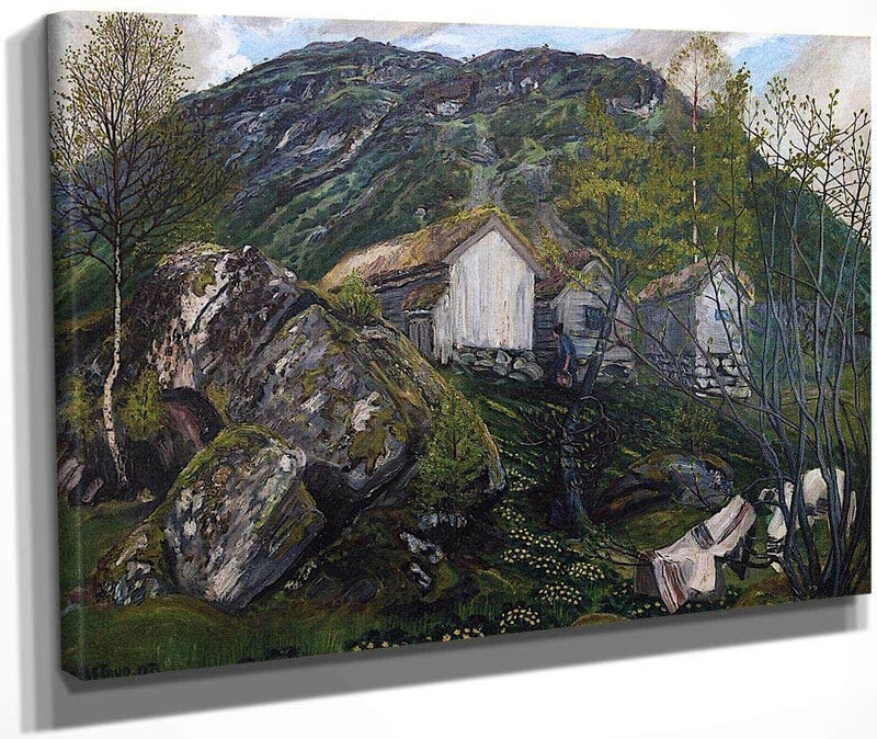 Spring Atmosphere Of An Old Cotter's Farm By Nicolai Astrup Fine Art Print