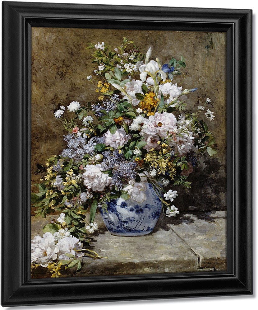 Spring Bouquet By Pierre Auguste Renoir Fine Art Print
