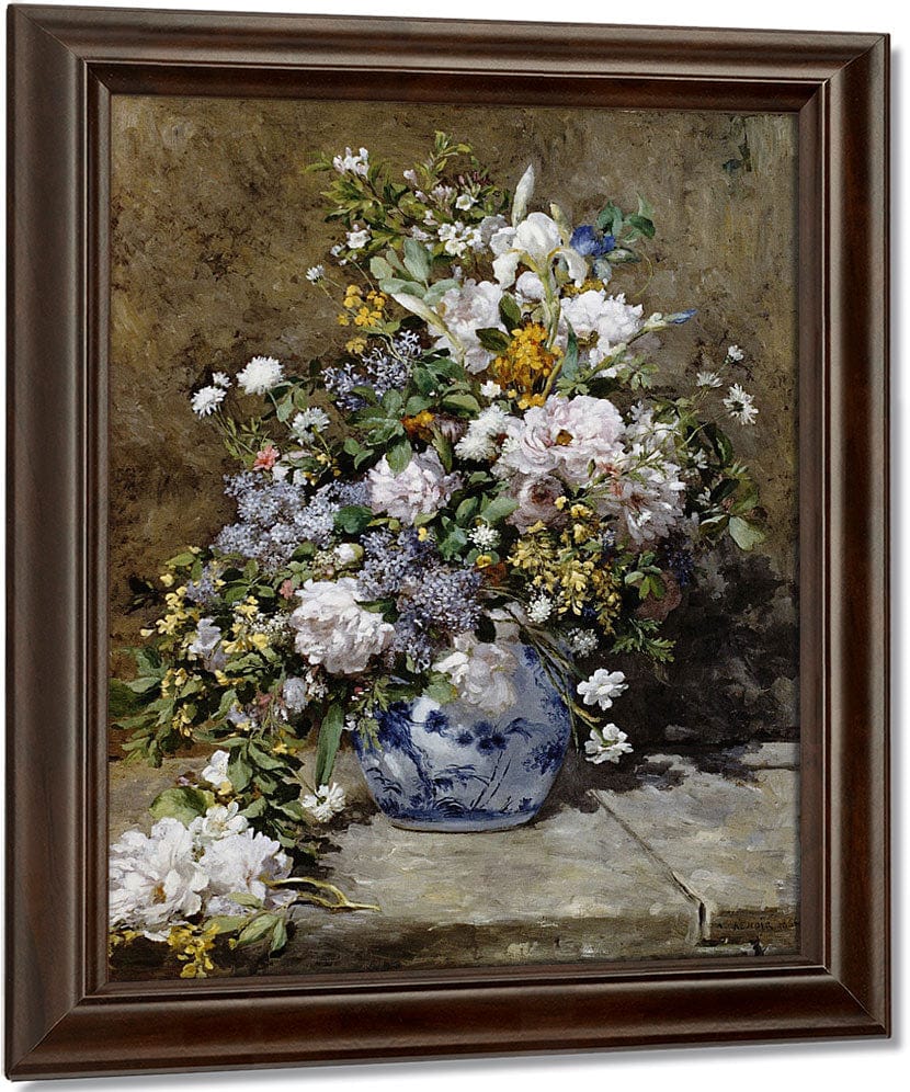 Spring Bouquet By Pierre Auguste Renoir Fine Art Print