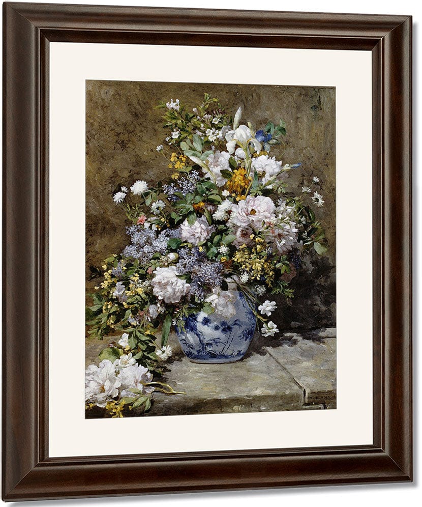 Spring Bouquet By Pierre Auguste Renoir Fine Art Print
