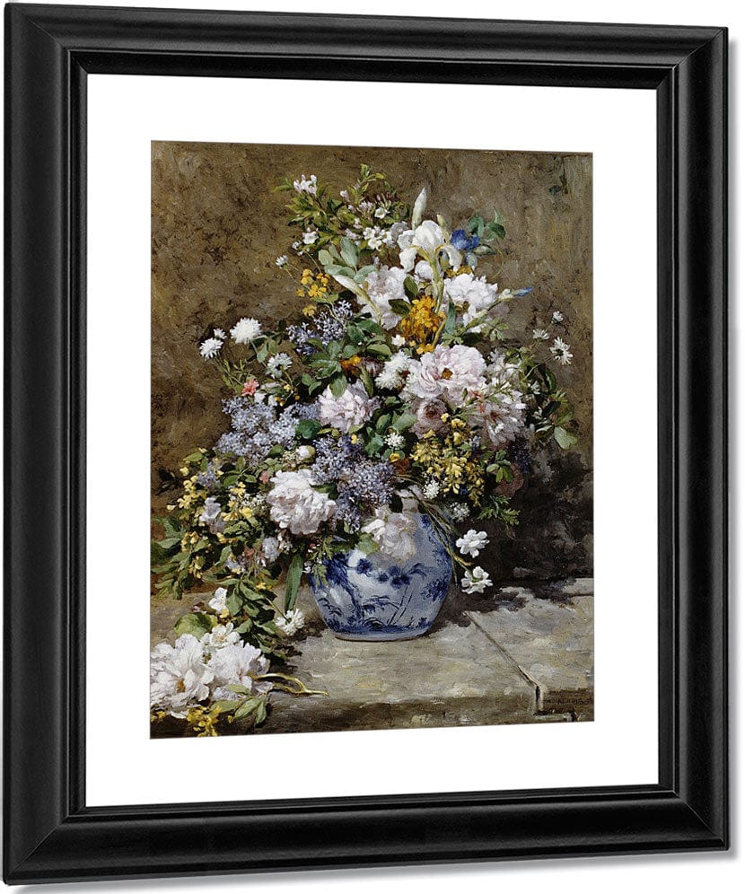 Spring Bouquet By Pierre Auguste Renoir Fine Art Print