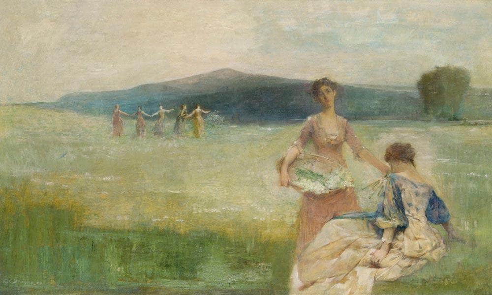 Spring By Thomas Wilmer Dewing Fine Art Print