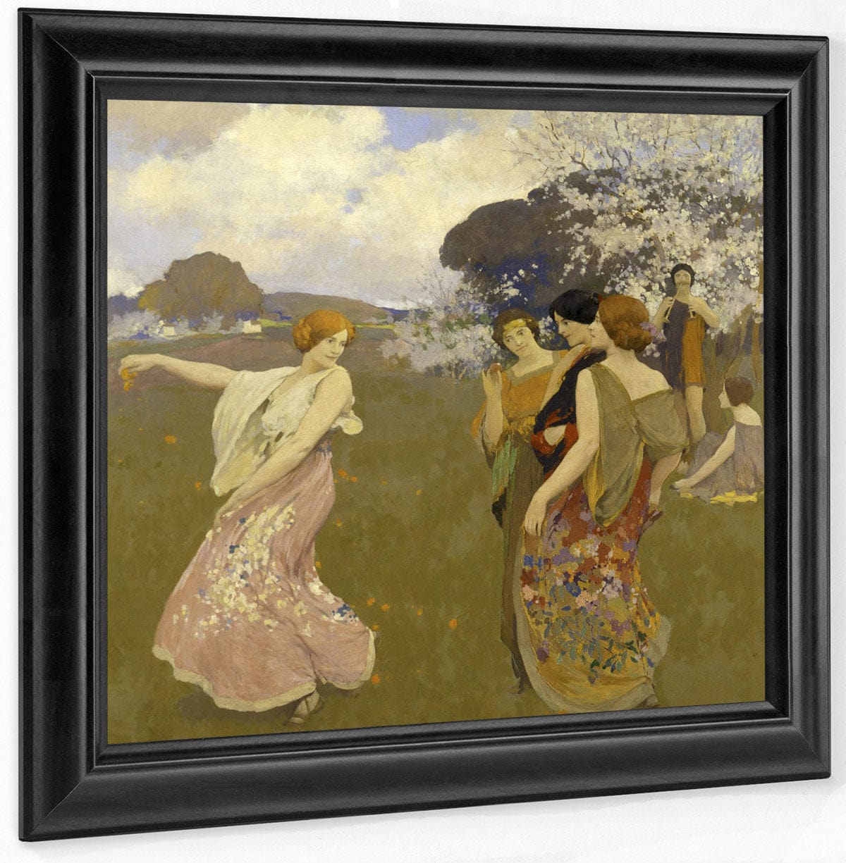 Spring Dance By Arthur Frank Mathews Fine Art Print