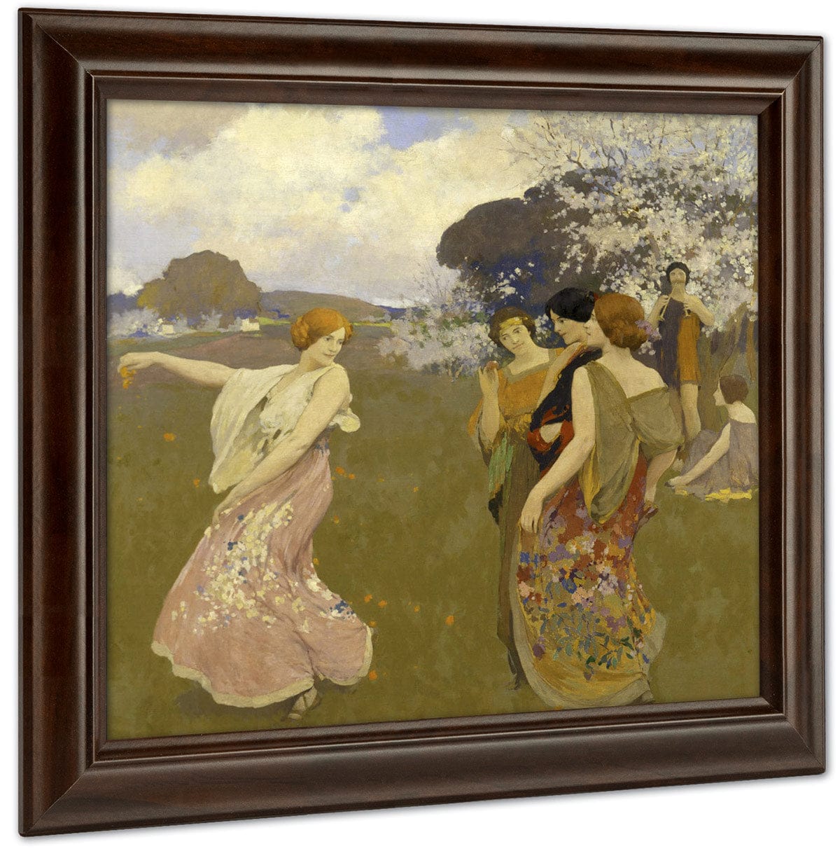 Spring Dance By Arthur Frank Mathews Fine Art Print