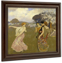Spring Dance By Arthur Frank Mathews Fine Art Print