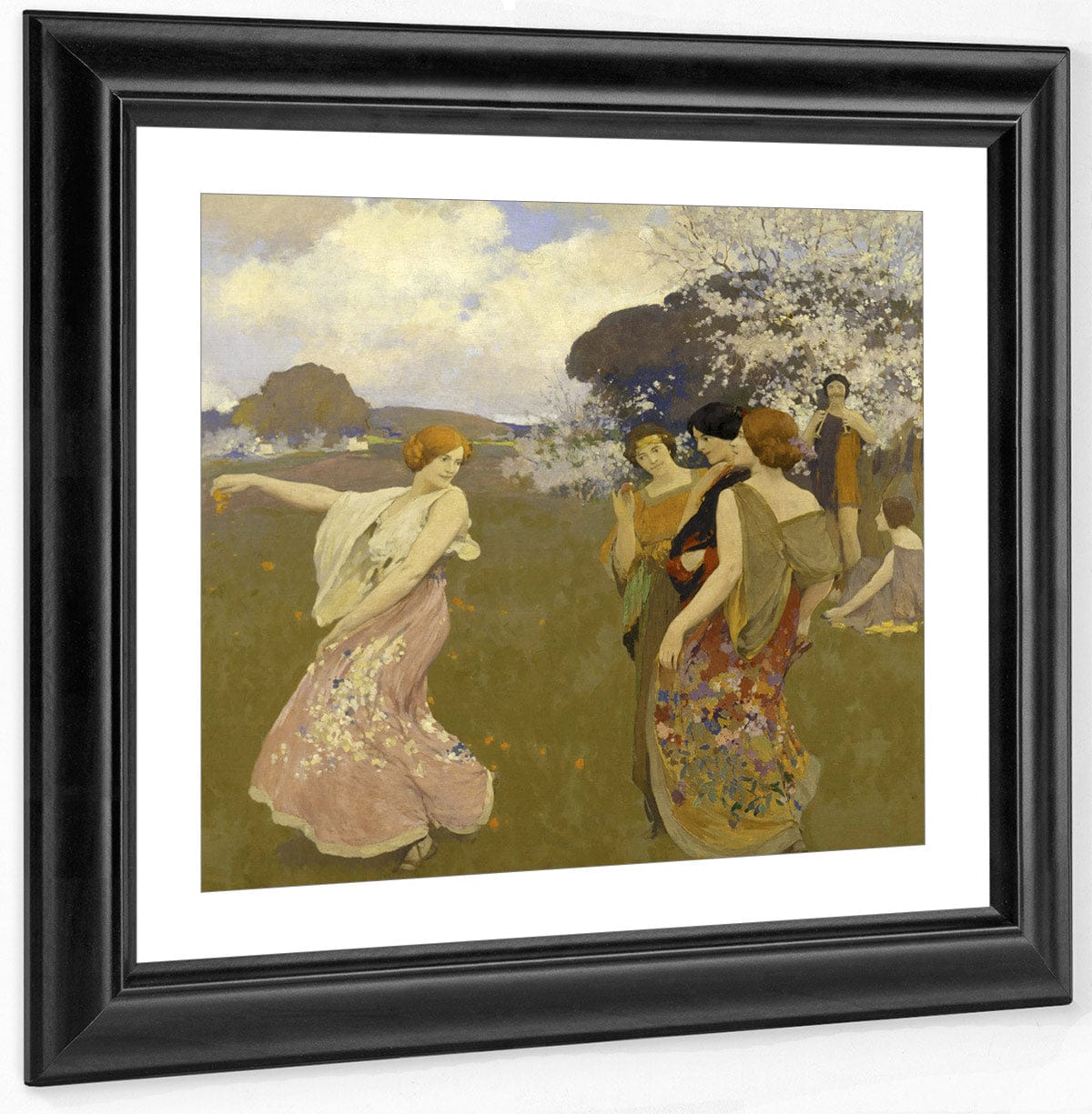 Spring Dance By Arthur Frank Mathews Fine Art Print
