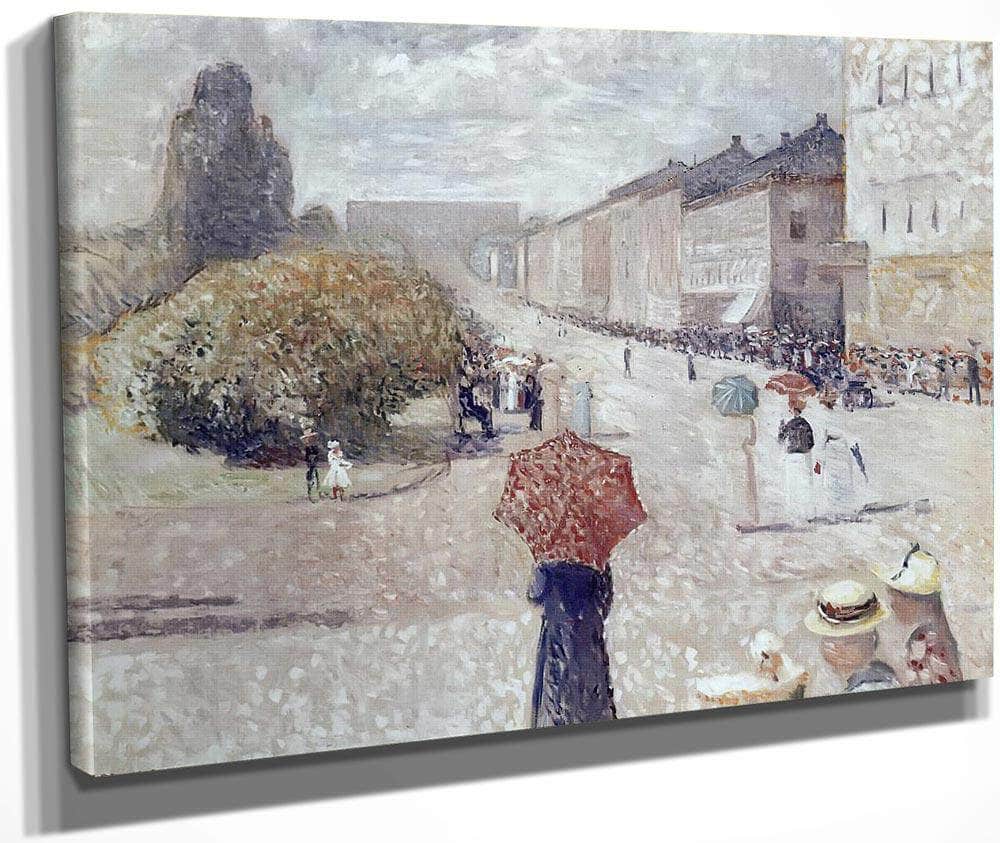 Spring Day On Karl Johan 1890 By Edvard Munch Fine Art Print