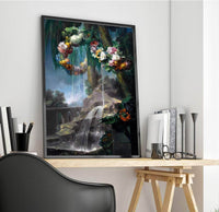 Spring Flowing With Garlands Of Flowers Painting Miguel Parra Abril Canvas Art Fine Art Print
