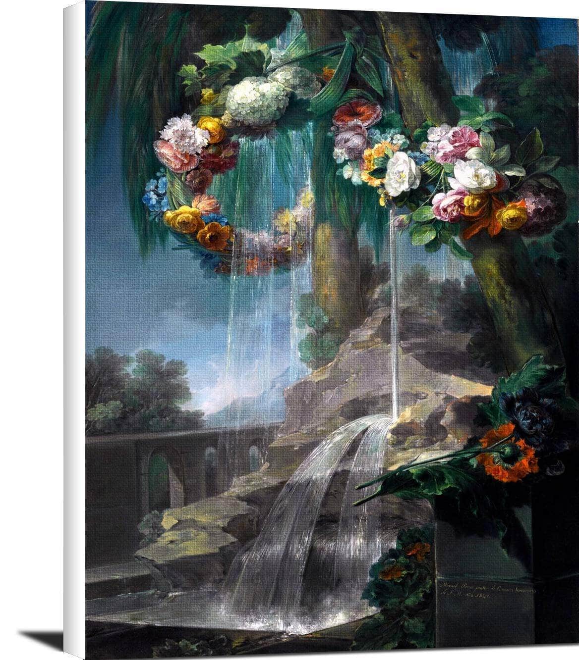 Spring Flowing With Garlands Of Flowers Painting Miguel Parra Abril Canvas Art Fine Art Print