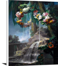 Spring Flowing With Garlands Of Flowers Painting Miguel Parra Abril Canvas Art Fine Art Print