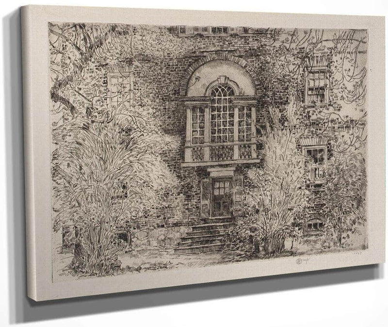 Spring In Annapolis (Chase House Garden) By Childe Hassam Fine Art Print