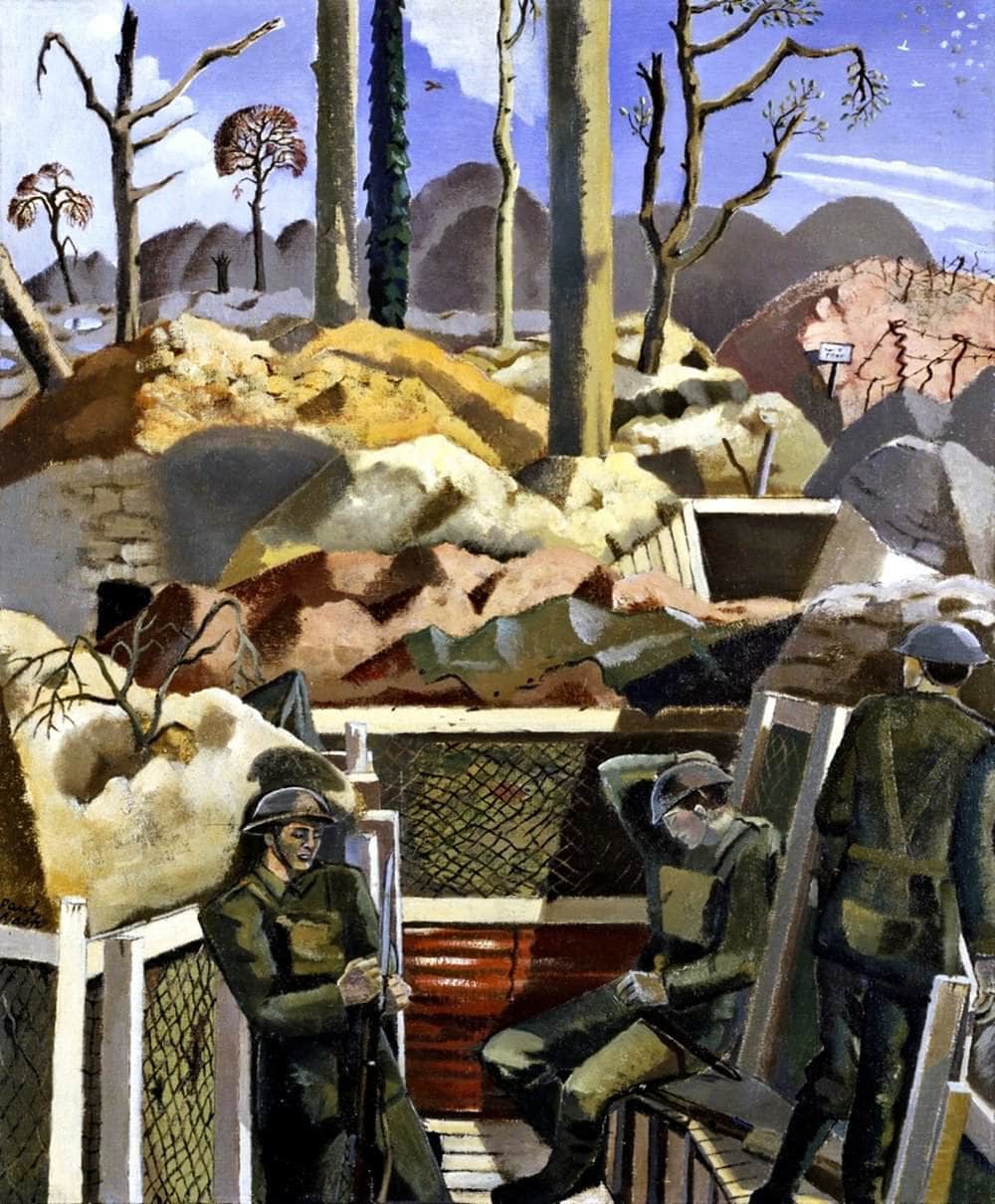 Spring In The Trenches, Ridge Wood Painting Paul Nash Canvas Art Fine Art Print