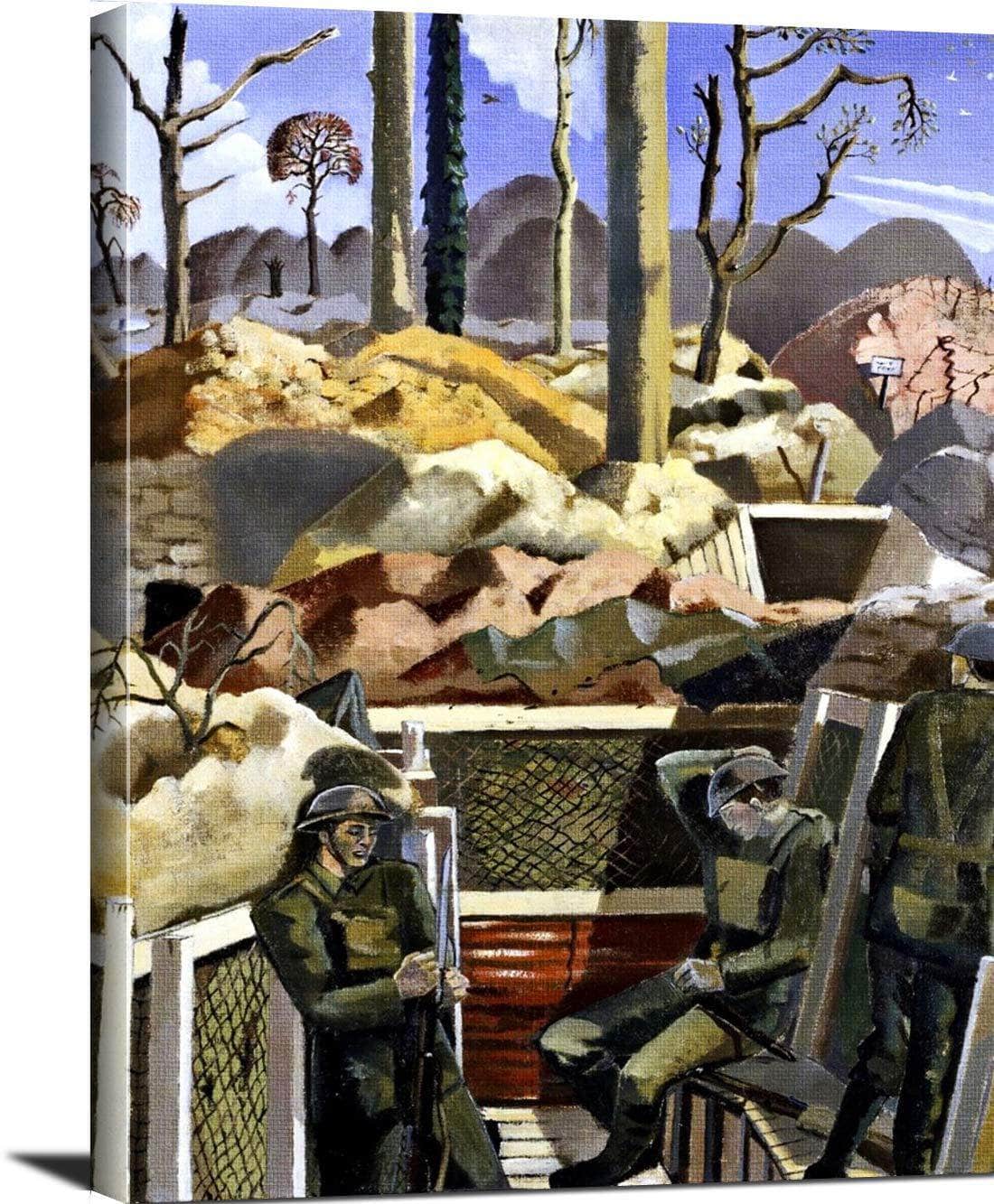 Spring In The Trenches, Ridge Wood Painting Paul Nash Canvas Art Fine Art Print