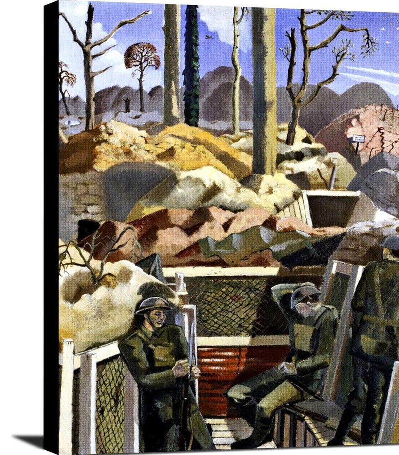 Spring In The Trenches, Ridge Wood Painting Paul Nash Canvas Art Fine Art Print