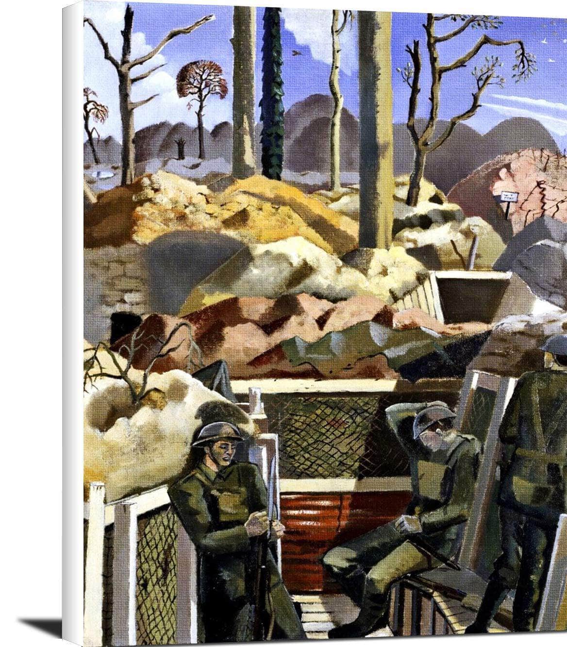 Spring In The Trenches, Ridge Wood Painting Paul Nash Canvas Art Fine Art Print