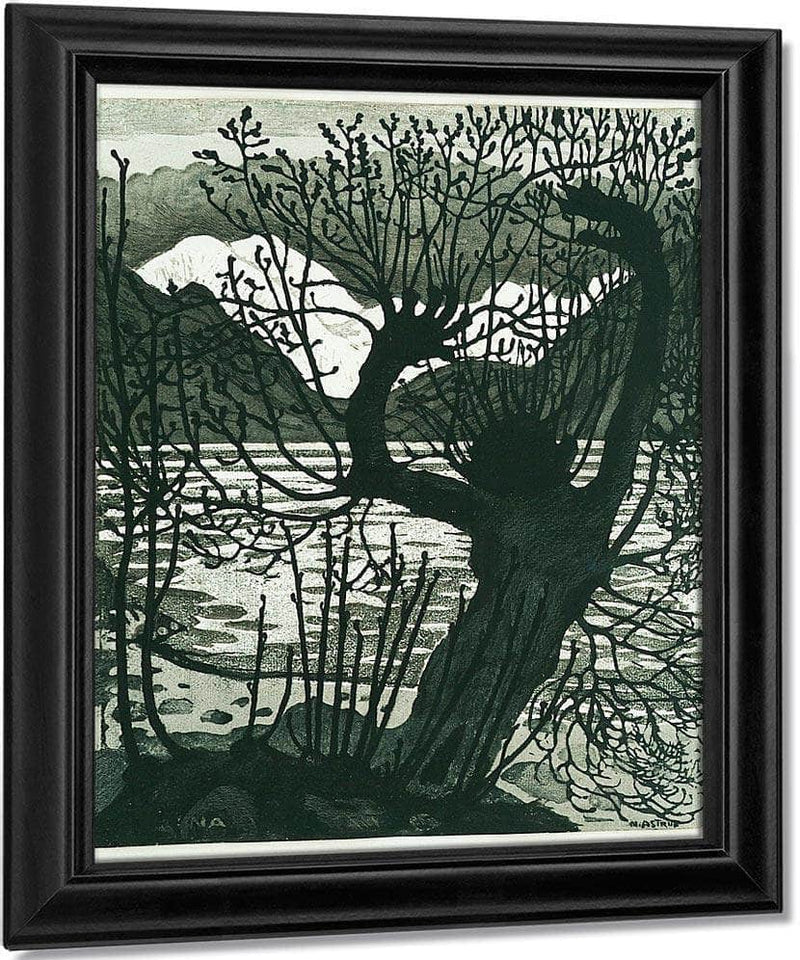 Spring Night And Willow 3 By Nicolai Astrup Fine Art Print