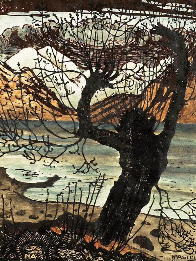 Spring Night And Willow (Also Known As Willow) By Nicolai Astrup Fine Art Print